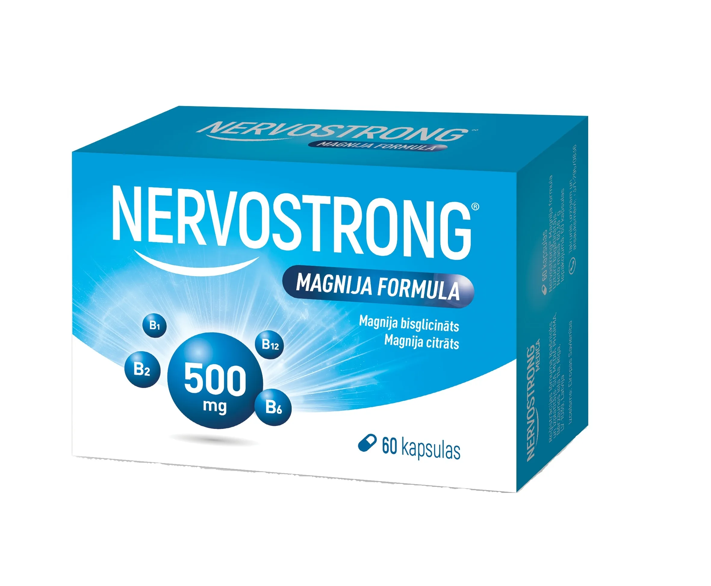 NERVOSTRONG Magnija formula kapsulas, 60 gab. - Produkta attēls 