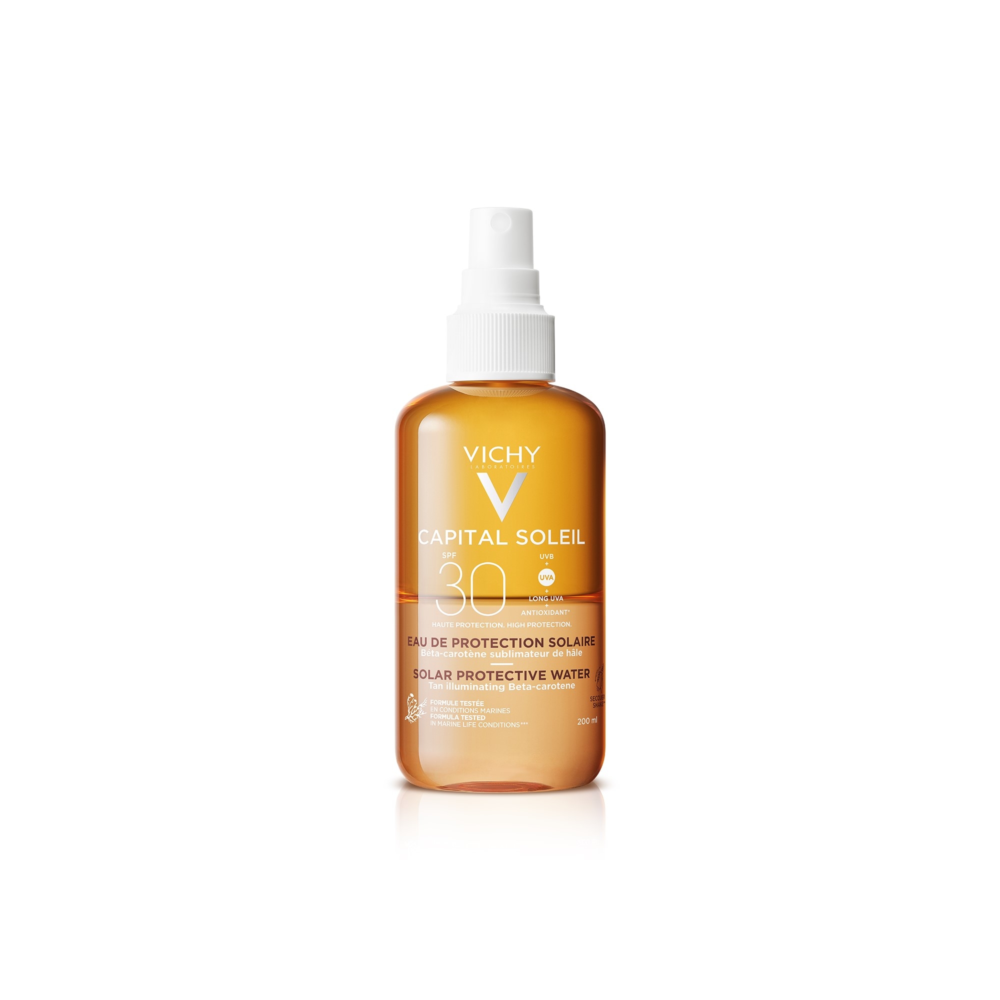 VICHY IDEAL SOLEIL Ūdens ar beta karotīnu SPF30, 200ml - Produkta attēls 