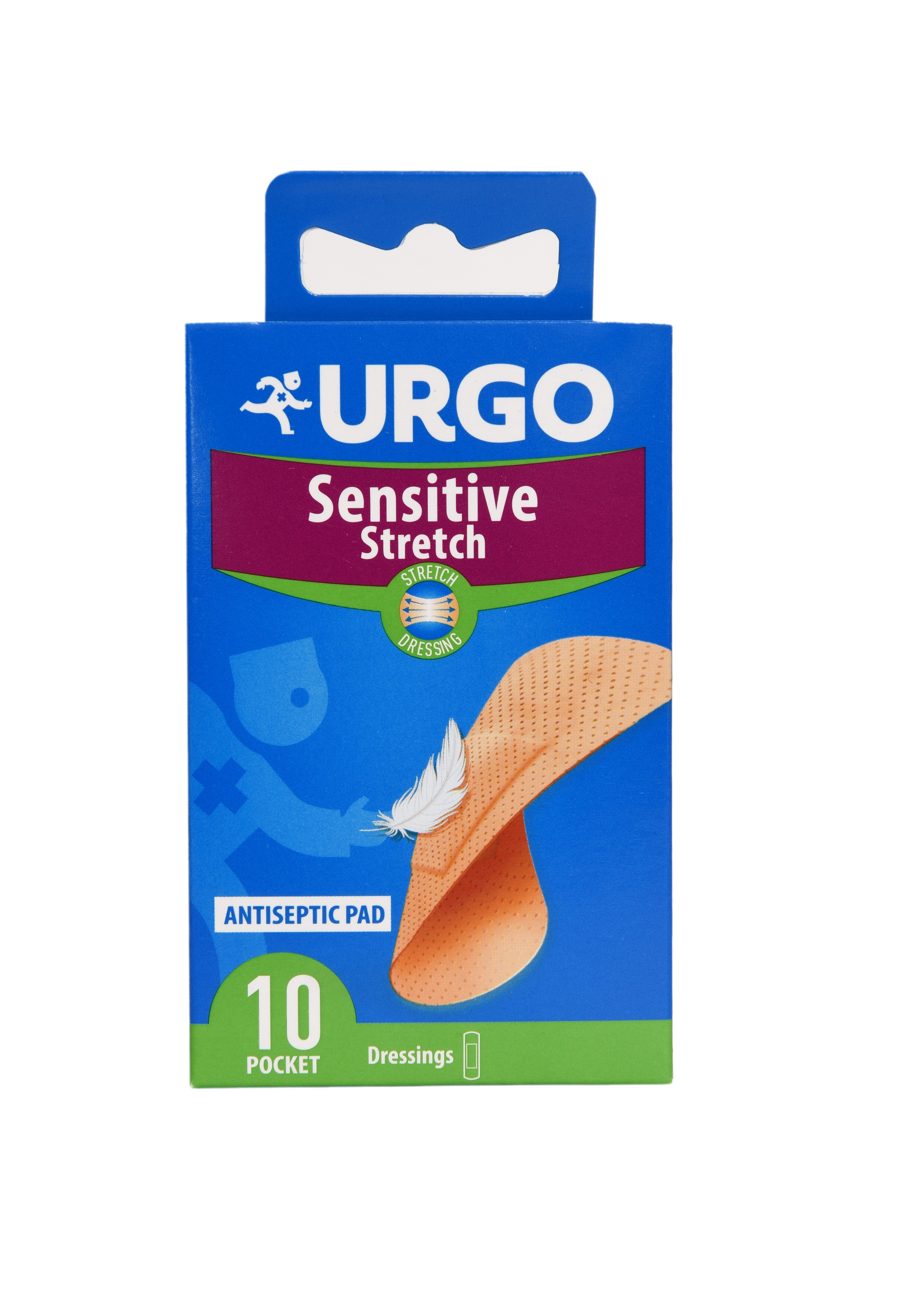 URGO Sensit Stretch Elast plāksteri 2 x 7.2 mm, 10 gab. - Produkta attēls 