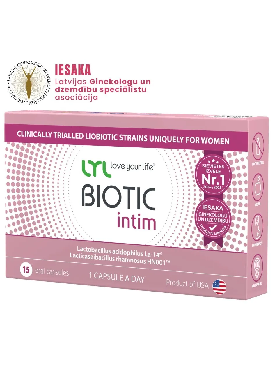LYL BIOTIC intim, 15 kapsulas - Produkta attēls 4