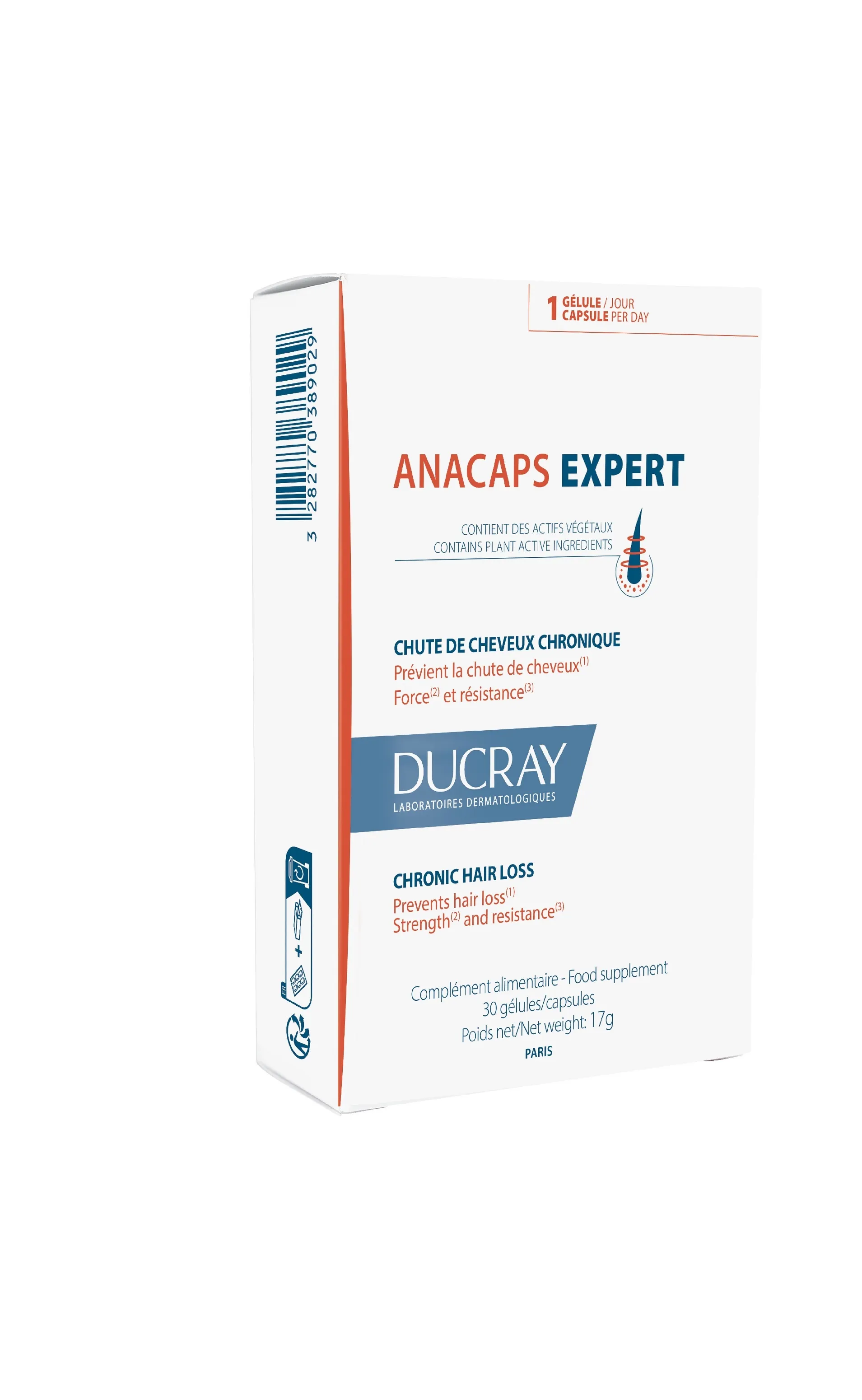 DUCRAY Anacaps Expert kapsulas, 30 gab - Produkta attēls 2