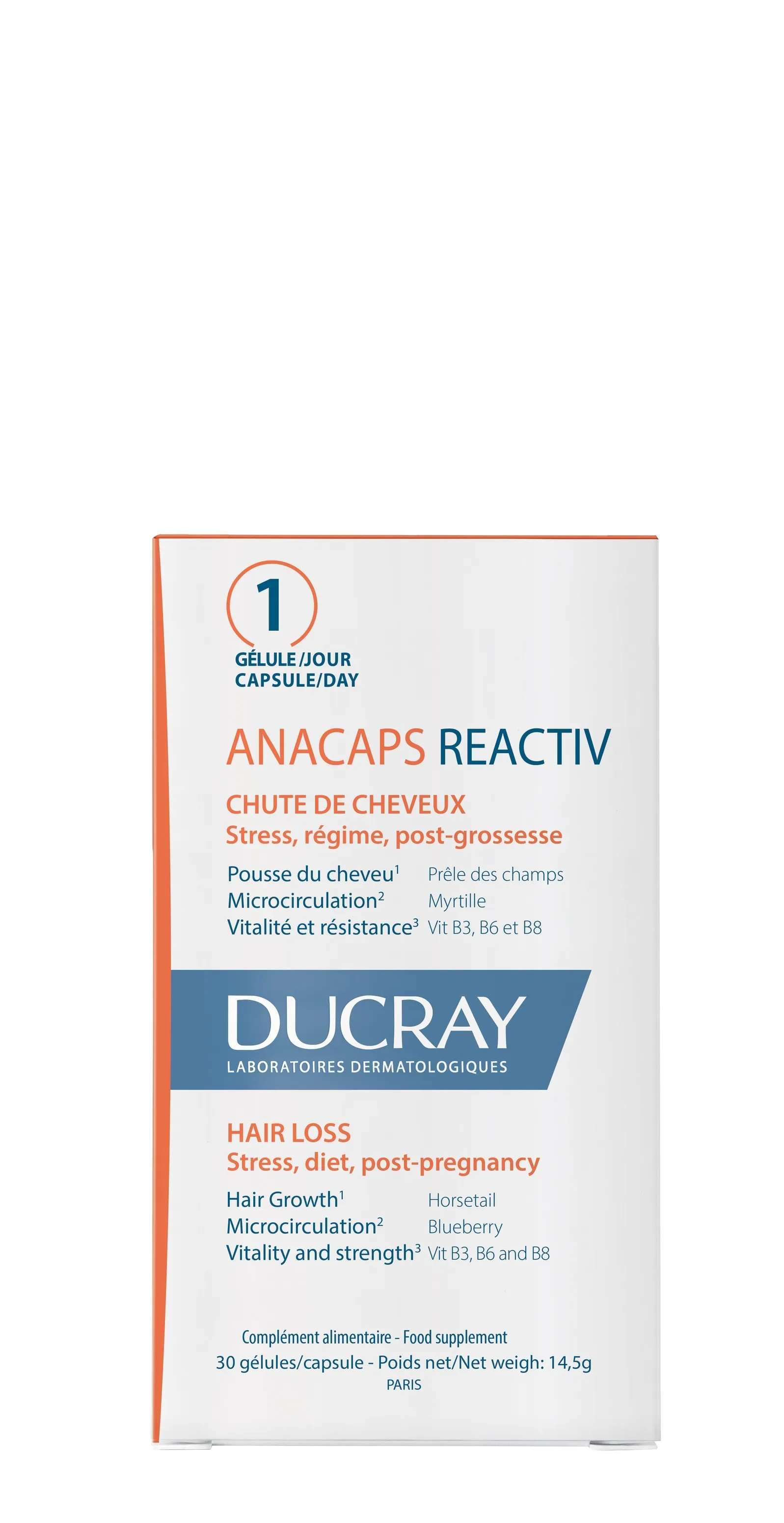 DUCRAY Anacaps Reactiv kapsulas, 30 gab - Produkta attēls 4