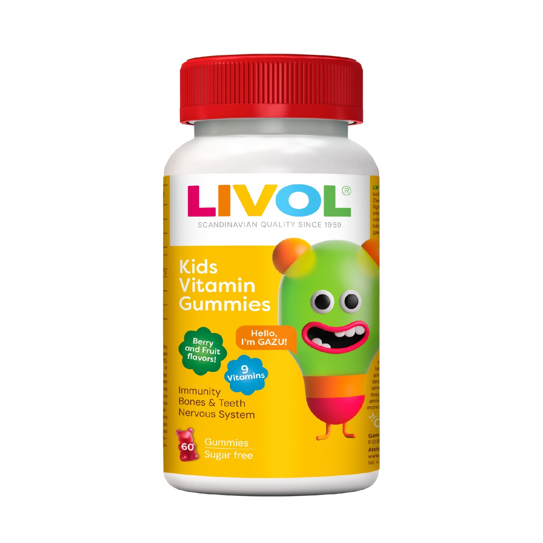 LIVOL Kids vitamīnu košļ. pastilas, 60 gab - Produkta attēls 