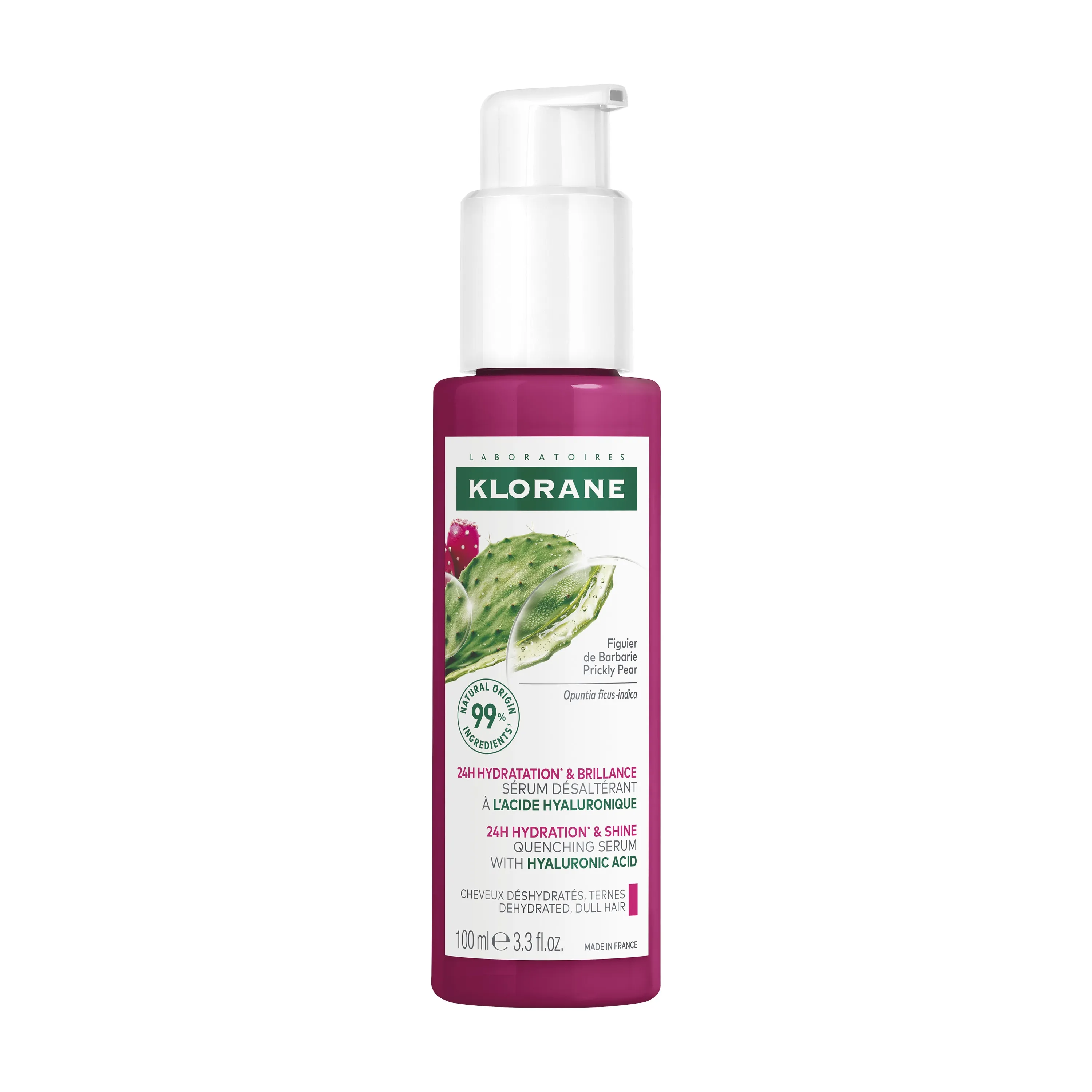 KLORANE serums ar opuncijas kaktusu un hialuronskābi, 100 ml - Produkta attēls 