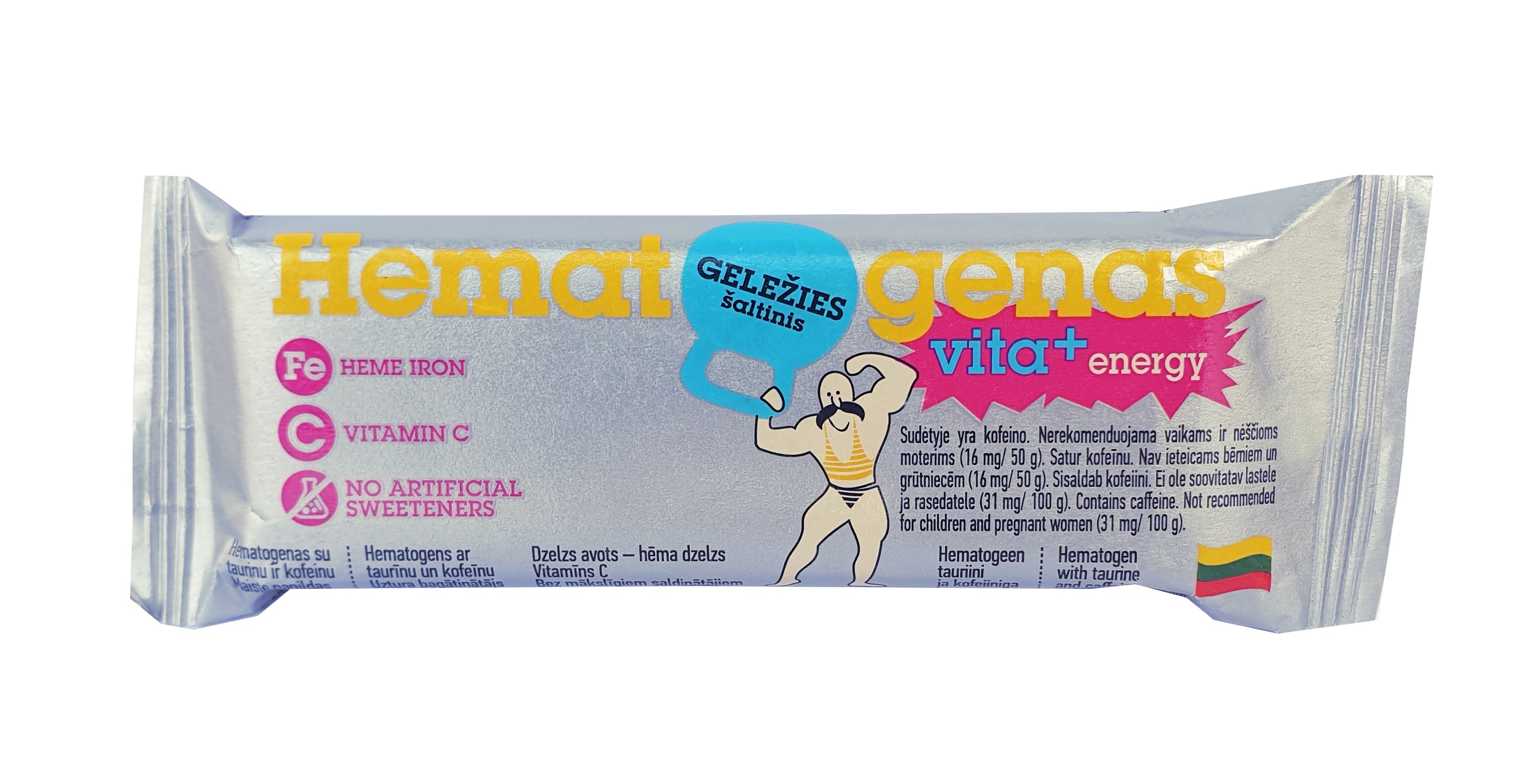 HEMATOGENAS Vita+ Energy hematogens, 50 g - Produkta attēls 