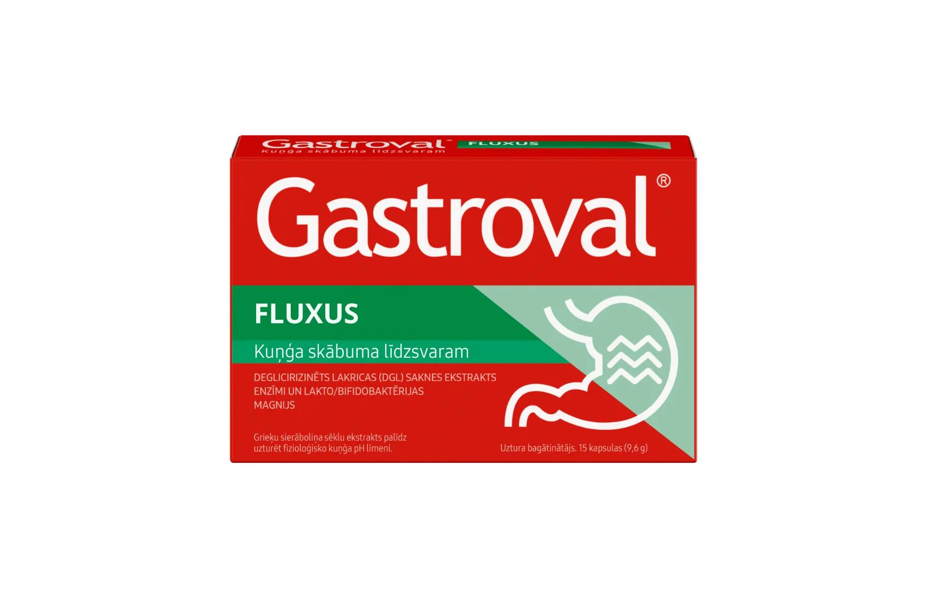 GASTROVAL® Fluxus kapsulas, 15 gab. - Produkta attēls 1
