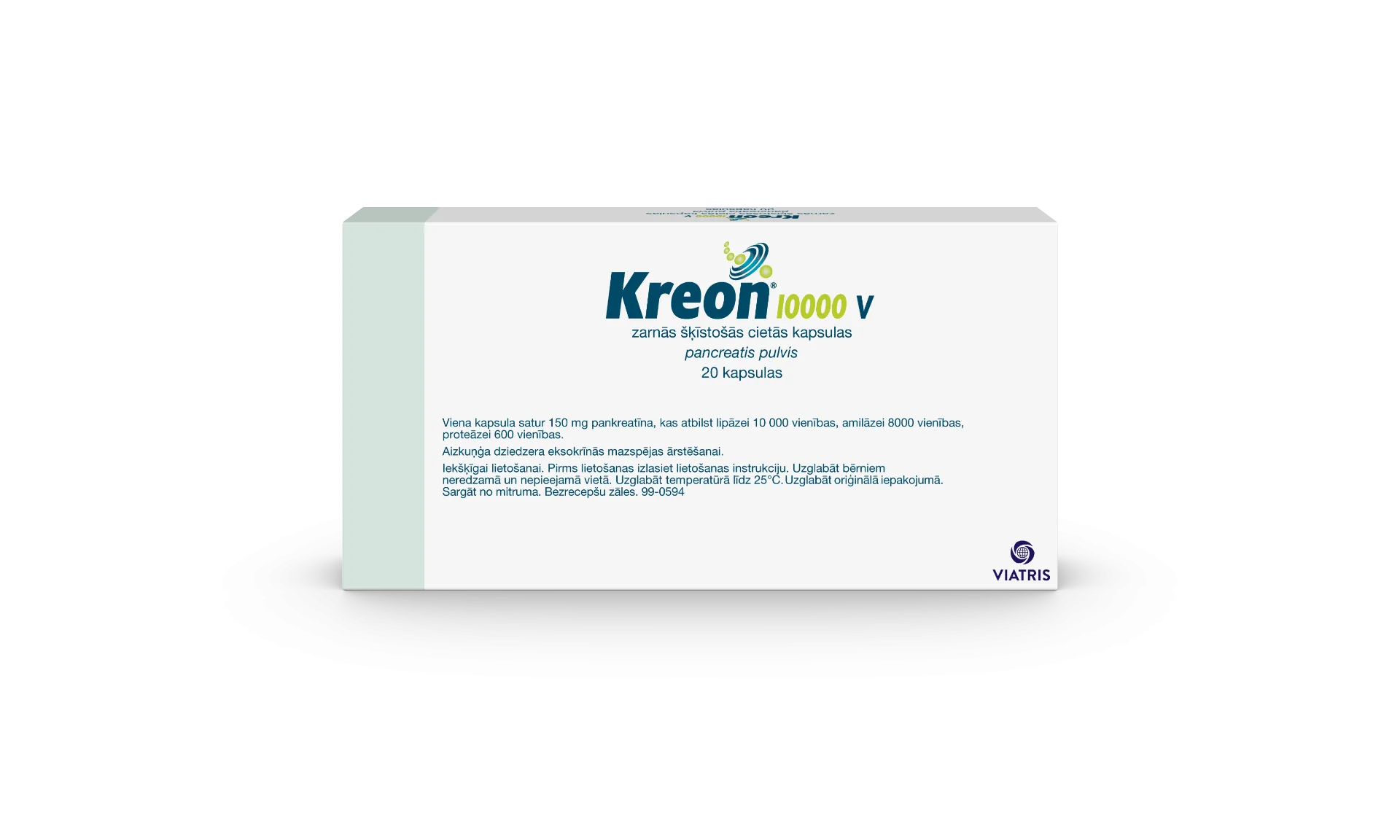 KREON 10000 KAPSULAS N20 /BLISTERIS - Produkta attēls 1