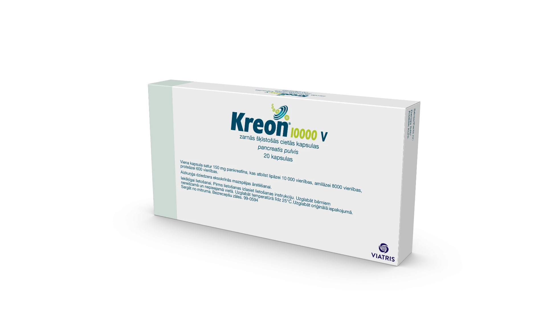 KREON 10000 KAPSULAS N20 /BLISTERIS - Produkta attēls 2