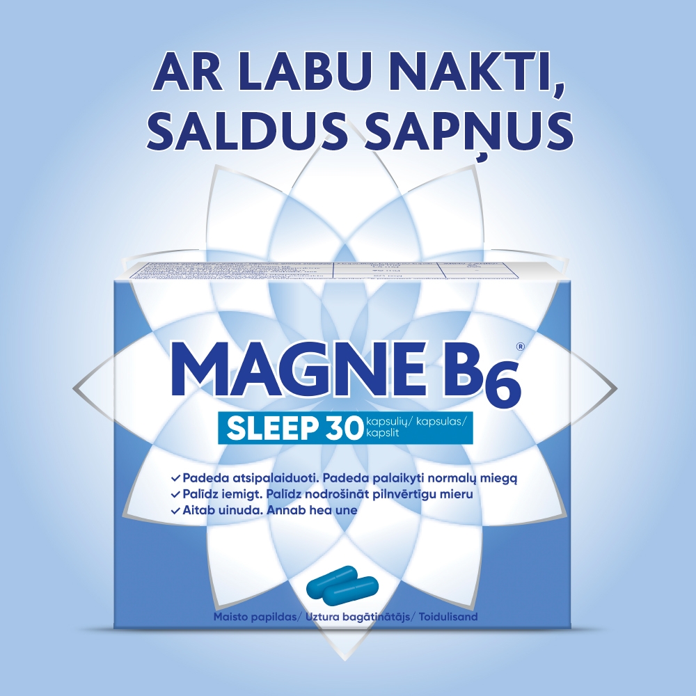 MAGNE B6 Sleep kapsulas, 30 gab - Produkta attēls 2