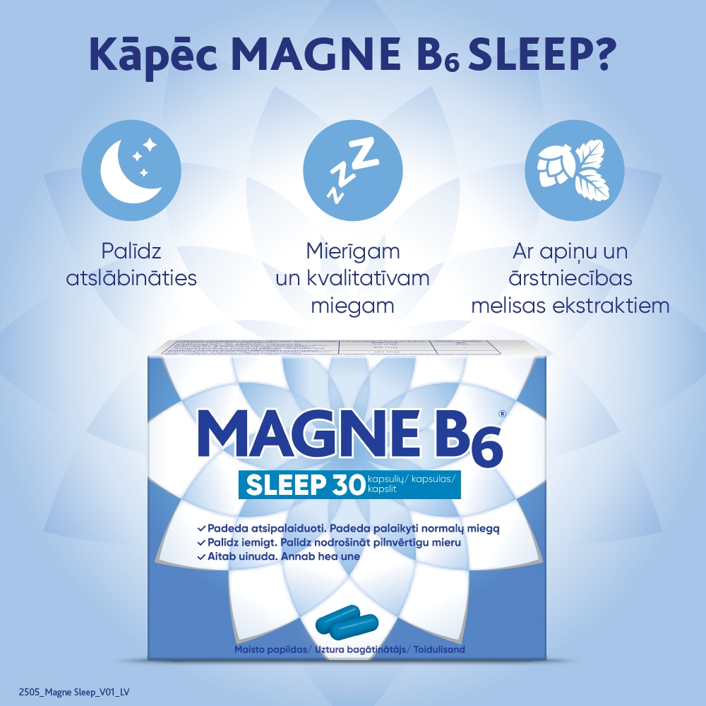 MAGNE B6 Sleep kapsulas, 30 gab - Produkta attēls 3