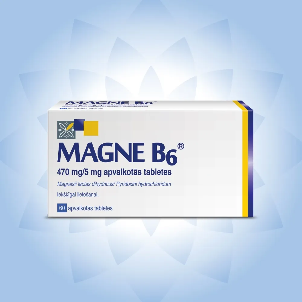 MAGNE-B6 apvalkotās tabletes, 60 gab. - Produkta attēls 2