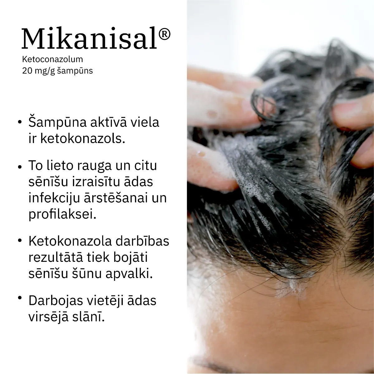MIKANISAL 20 mg/g šampūns, 60 g. - Produkta attēls 4