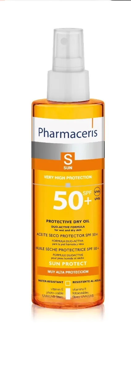 PHARMACERIS S. Sun Duoactive sausā eļļa ķermenim SPF50+, 200 ml - Produkta attēls 2