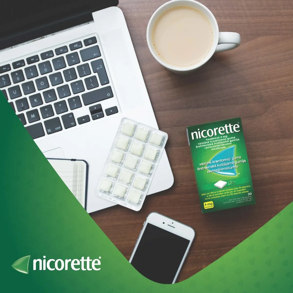 NICORETTE Freshfruit 4 mg košļājamā gumija, 30 gab. - Produkta attēls 7