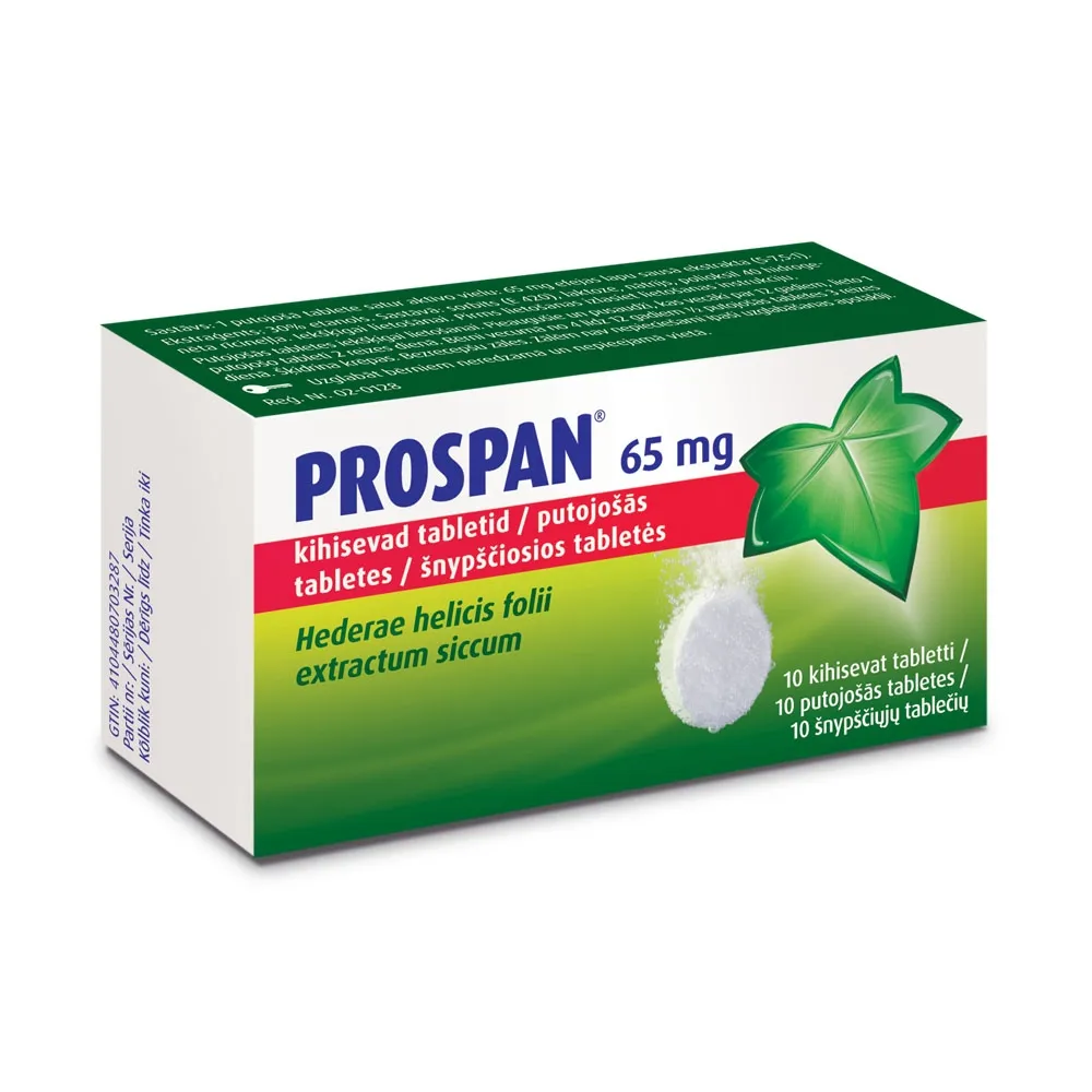PROSPAN putojošās tabletes, 10 gab. - Produkta attēls 1