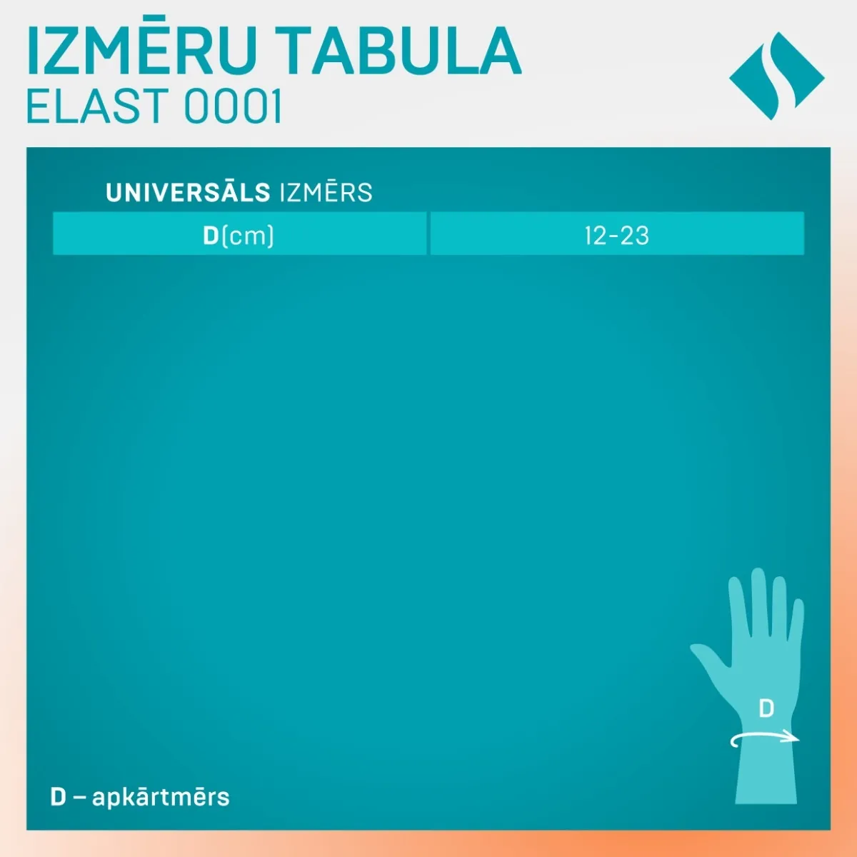 TONUS ELAST 0001 Neoprēna delnas fiksators NR.0 - Produkta attēls 3